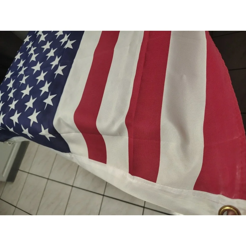 Vintage Large 50 Star US American Flag Sewn Stars Bunting 5x9
